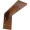 Ekena Millwork Embrey Steel Bracket, Hammered Copper 2"W x 6"D x 3 3/4"H BKTM02X06X03EBHCO - alternate 1
